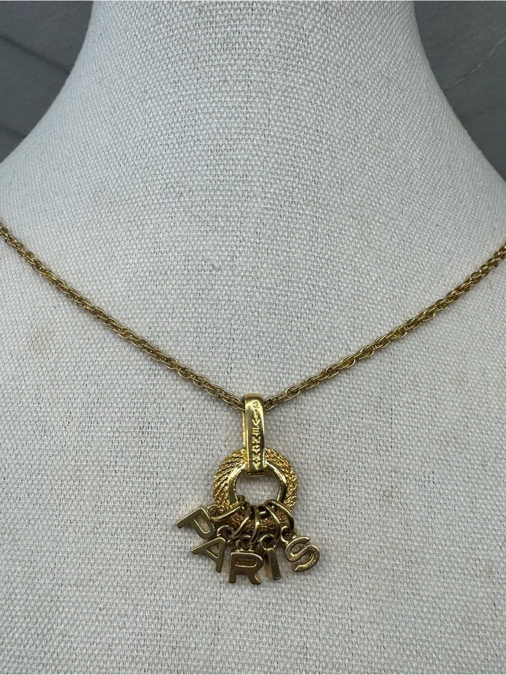 Givenchy Vintage Gold Plated PARIS Necklace